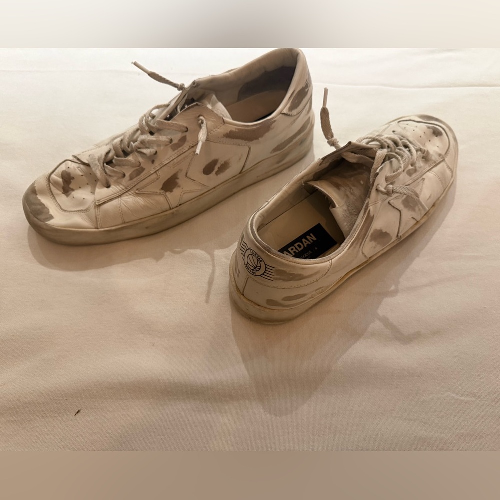 Golden Goose Men’s Stardan Low-Top Sneakers (White on White) - Men’s 13US/46EU - Picture 13 of 16